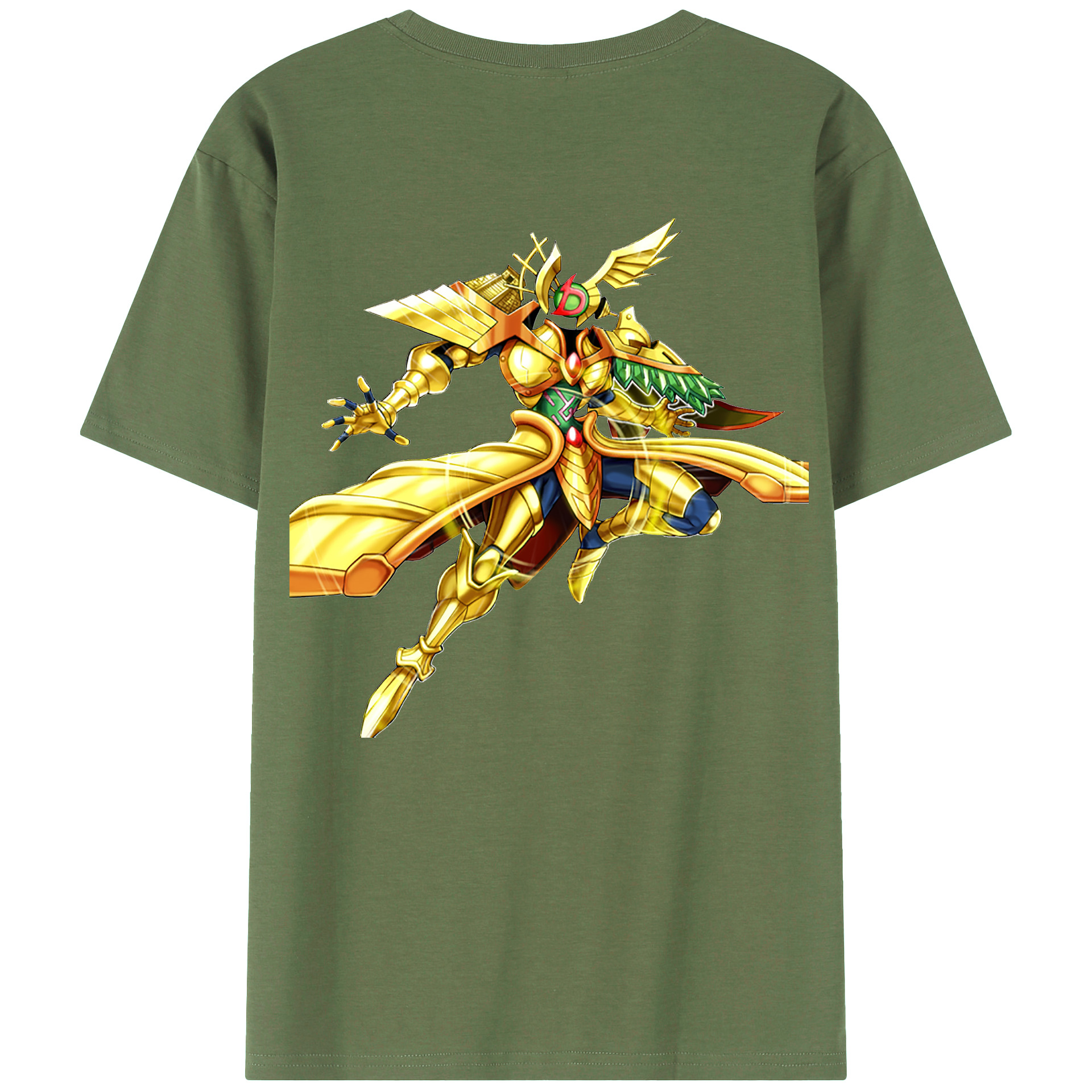 （画像用） 遊☆戯☆王 Yu-Gi-Oh! 綿100％ メンズ半袖Tシャツ（バックプリント） 通気性